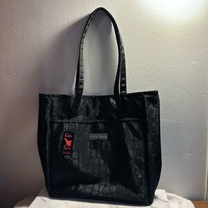 Fauchi sport vintage tote textured black NWT